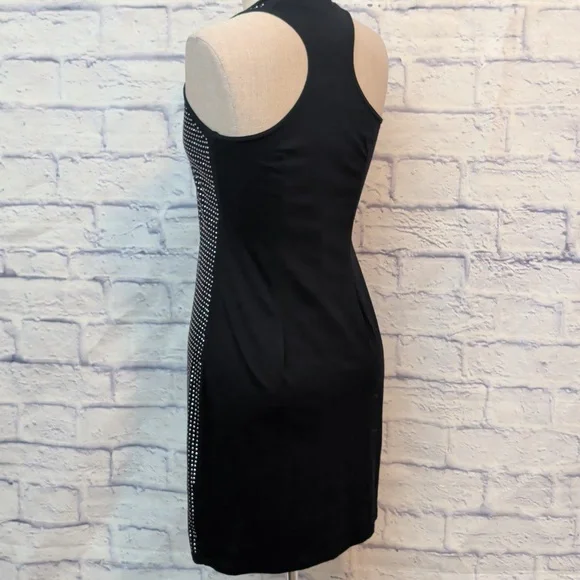 JLO Dress Jennifer Lopez T-back Dress W/ Silver Rhinestones - Size X-Small - Picture 4 of 9